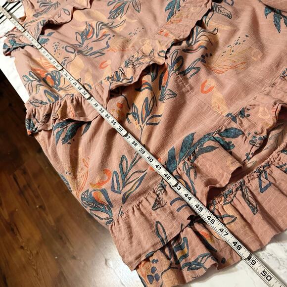 Free People Anita Desert Rose Tiered Tie Back Maxi Dress Women's Size XS - Picture 11 of 11